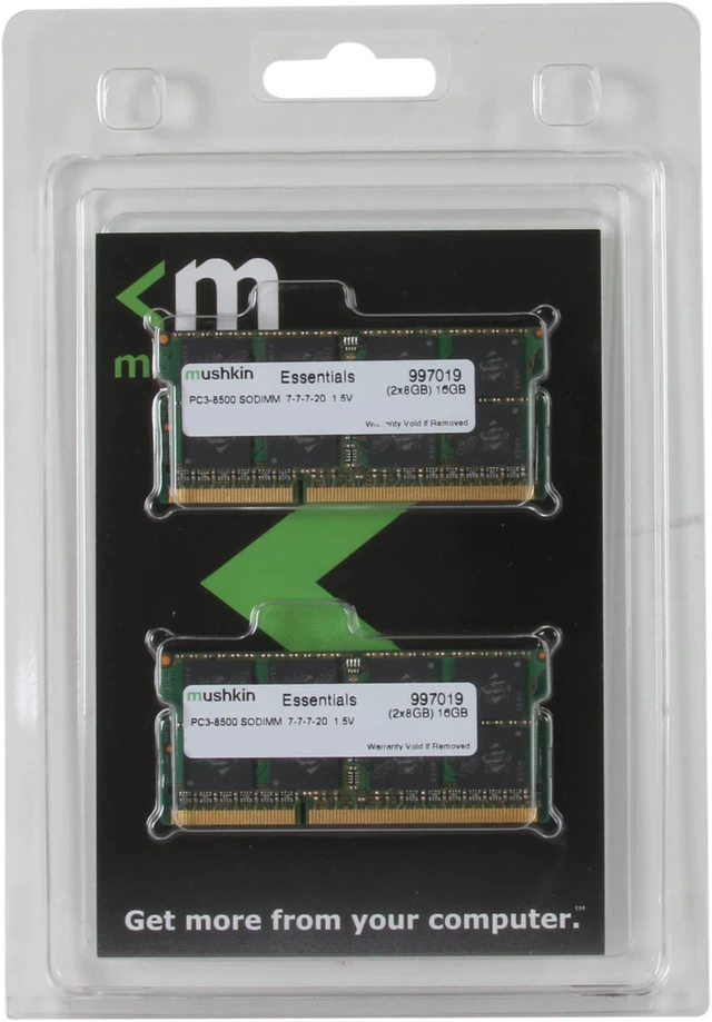Mushkin Enhanced Essentials 16GB (2 x 8GB) 204-Pin DDR3 SO-DIMM