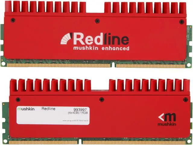 Alt view image 2 of 3 - Mushkin Enhanced Redline 16GB (4 x 4GB) DDR3 2133 (PC3 17000) Desktop Memory Model 993997