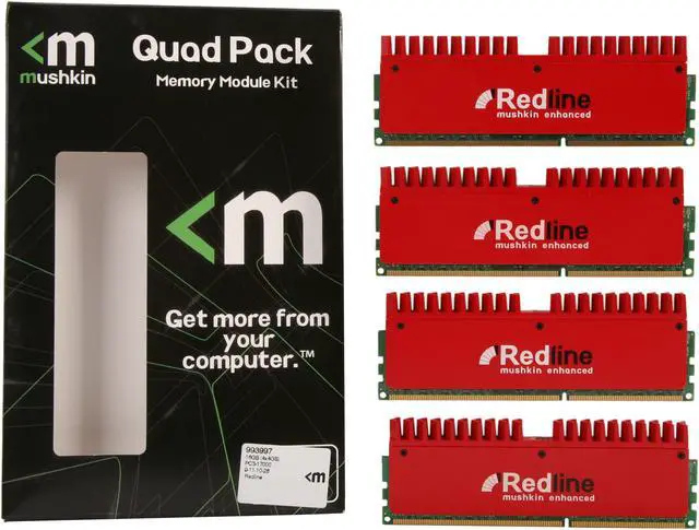 Alt view image 3 of 3 - Mushkin Enhanced Redline 16GB (4 x 4GB) DDR3 2133 (PC3 17000) Desktop Memory Model 993997