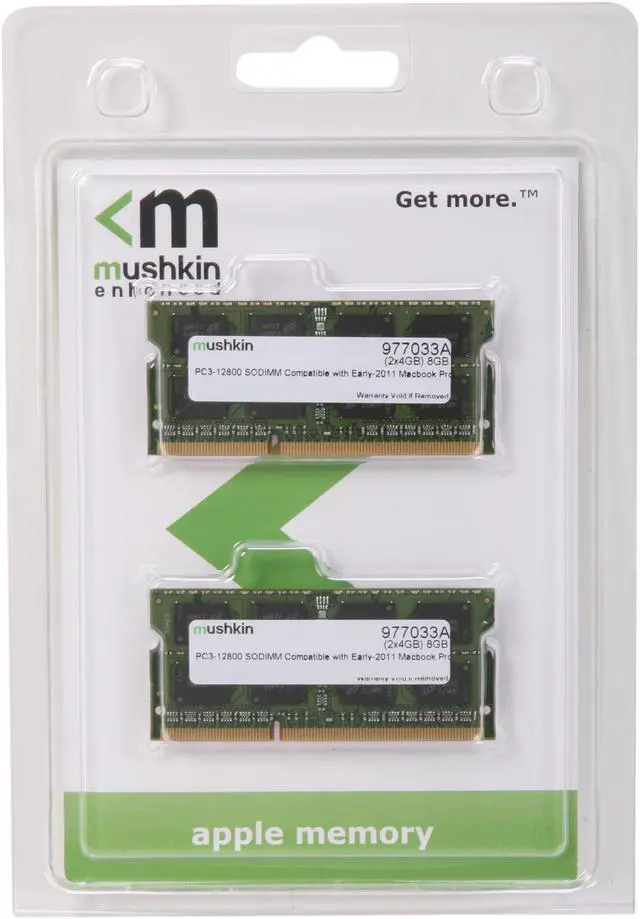 Alt view image 3 of 3 - Mushkin Enhanced 8GB (2 x 4GB) DDR3 1600 (PC3 12800) Memory for Apple Model 977033A