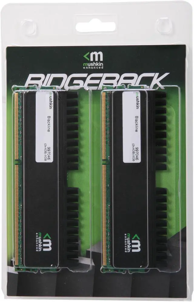 Alt view image 3 of 3 - Mushkin Enhanced Blackline 8GB (2 x 4GB) DDR3 1600 (PC3 12800) Desktop Memory Model 997046