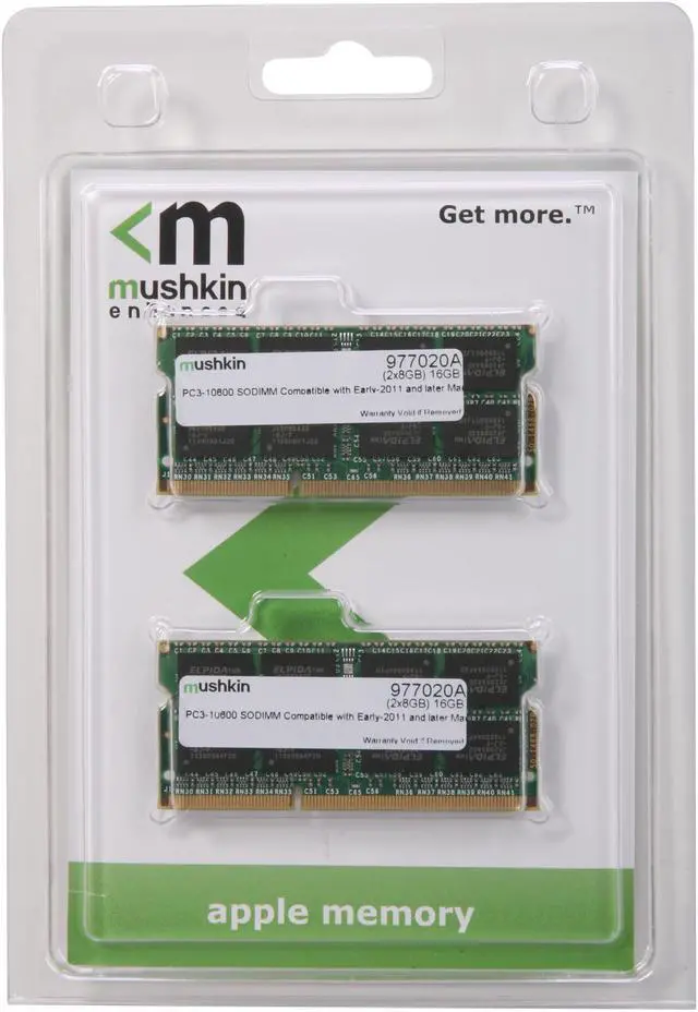 Alt view image 3 of 3 - Mushkin Enhanced 16GB (2 x 8GB) DDR3 1333 (PC3 10600) Memory for Apple Model 977020A