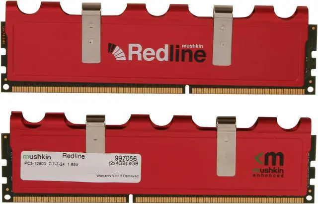 Alt view image 2 of 3 - Mushkin Enhanced Redline 8GB (2 x 4GB) DDR3 1600 (PC3 12800) Desktop Memory Model 997056