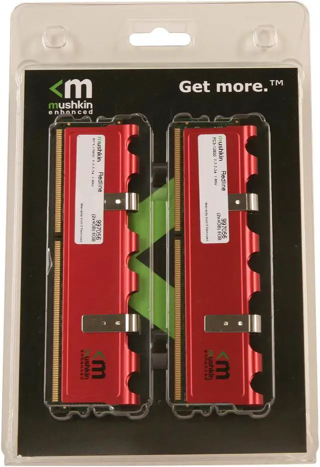 Alt view image 3 of 3 - Mushkin Enhanced Redline 8GB (2 x 4GB) DDR3 1600 (PC3 12800) Desktop Memory Model 997056