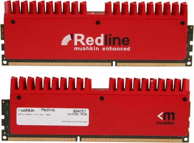 Alt view image 3 of 4 - Mushkin Enhanced Redline 16GB (4 x 4GB) DDR3 1600 (PC3 12800) Desktop Memory Model 994057