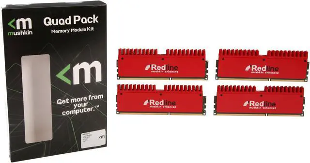 Alt view image 4 of 4 - Mushkin Enhanced Redline 16GB (4 x 4GB) DDR3 1600 (PC3 12800) Desktop Memory Model 994057