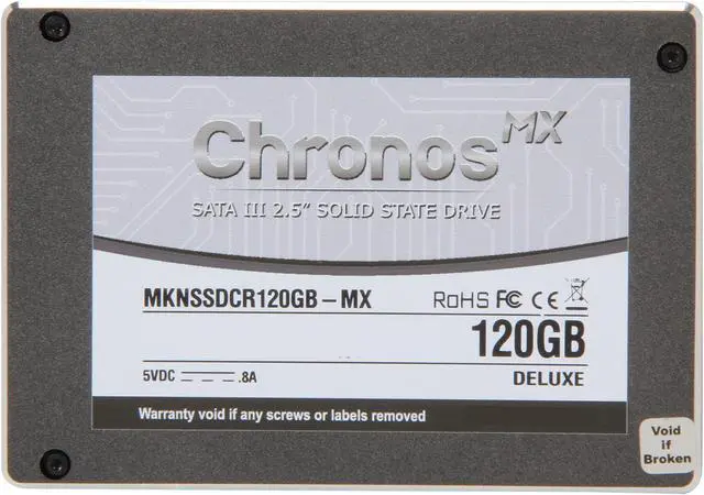 Alt view image 2 of 6 - Mushkin Enhanced Chronos Deluxe MX 2.5" 120GB SATA III MLC Internal Solid State Drive (SSD) MKNSSDCR120GB-MX