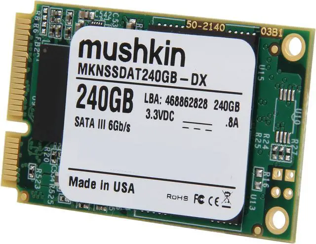 Main image of Mushkin Enhanced Atlas Series 240GB Mini-SATA (mSATA) MLC Internal Solid State Drive (SSD) MKNSSDAT240GB-DX