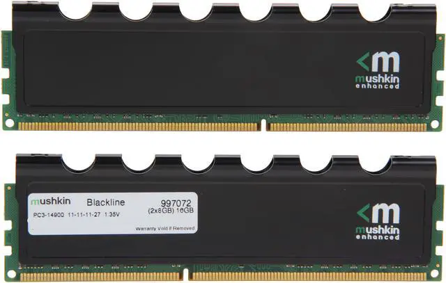Alt view image 2 of 3 - Mushkin Enhanced Blackline 16GB (2 x 8GB) DDR3L 1866 (PC3L 14900) Desktop Memory Model 997072