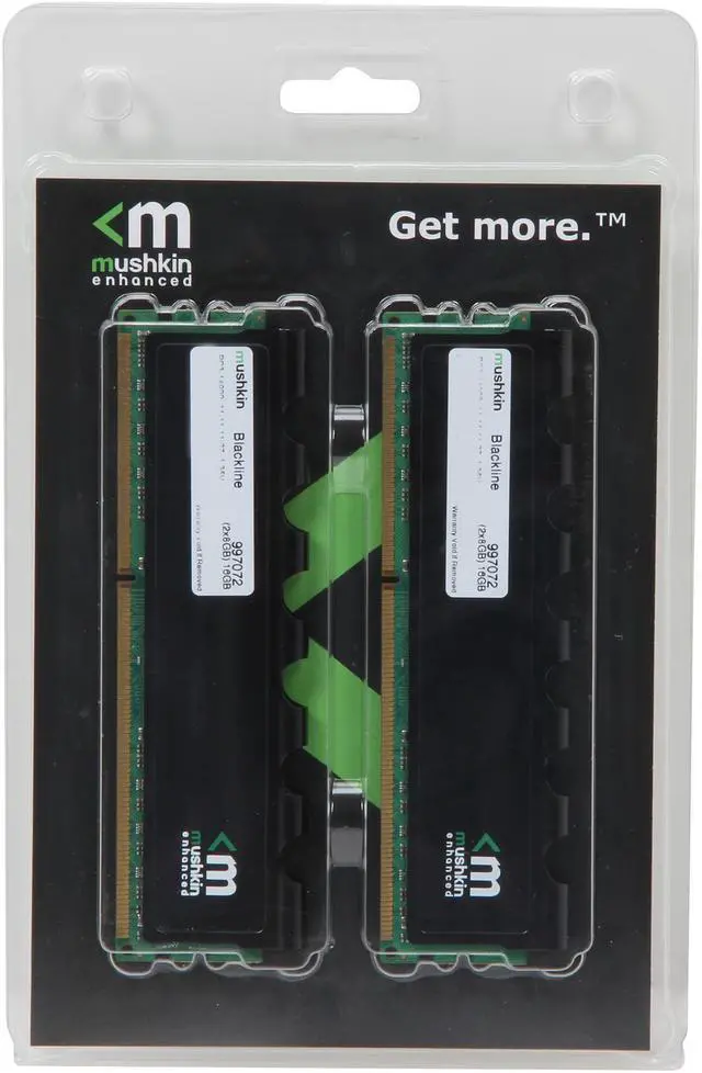 Alt view image 3 of 3 - Mushkin Enhanced Blackline 16GB (2 x 8GB) DDR3L 1866 (PC3L 14900) Desktop Memory Model 997072