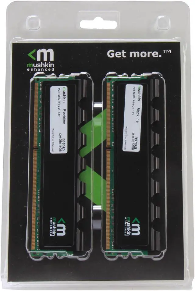Alt view image 3 of 3 - Mushkin Enhanced Blackline 16GB (2 x 8GB) DDR3 1600 (PC3 12800) Desktop Memory Model 997069