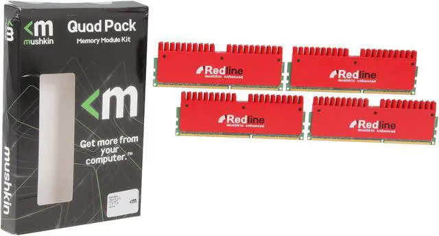 Alt view image 3 of 3 - Mushkin Enhanced Redline 16GB (4 x 4GB) DDR3 2400 (PC3 19200) Desktop Memory Model 994084