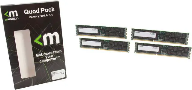 Alt view image 3 of 3 - Mushkin Enhanced 64GB (4 x 16GB) DDR3 1333 (PC3 10600) ECC Registered Memory for Apple Model 973980A