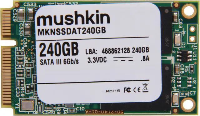 Main image of Mushkin Enhanced 240GB Mini-SATA (mSATA) MLC Internal Solid State Drive (SSD) MKNSSDAT240GB
