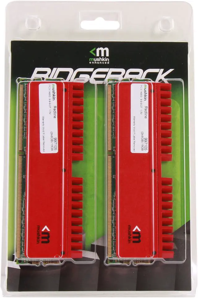 Alt view image 3 of 3 - Mushkin Enhanced Redline 16GB (2 x 8GB) DDR3 1866 (PC3 14900) Desktop Memory Model 997105