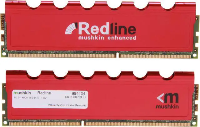 Alt view image 2 of 3 - Mushkin Enhanced Redline 32GB (4 x 8GB) DDR3 1866 (PC3 14900) Desktop Memory Model 994104