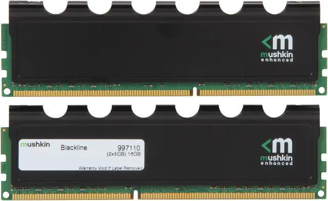 Alt view image 2 of 3 - Mushkin Enhanced Blackline 16GB (2 x 8GB) DDR3L 1600 (PC3L 12800) Desktop Memory Model 997110