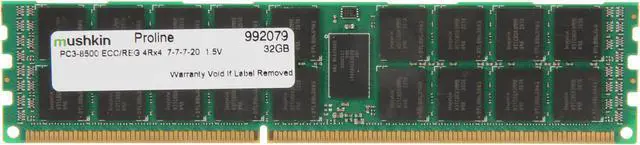 Main image of Mushkin Enhanced Proline 32GB ECC Registered DDR3 1066 (PC3 8500) Server Memory Model 992079