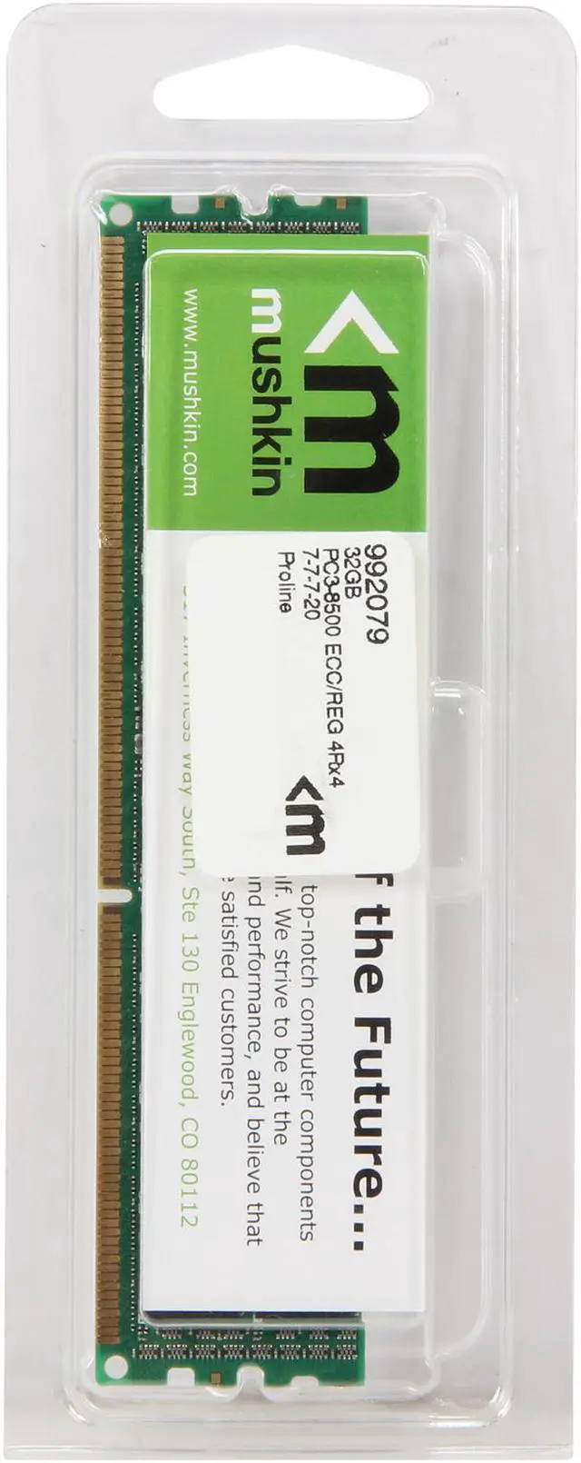 Alt view image 3 of 3 - Mushkin Enhanced Proline 32GB ECC Registered DDR3 1066 (PC3 8500) Server Memory Model 992079
