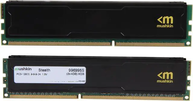 Alt view image 2 of 3 - Mushkin Enhanced STEALTH 8GB (2 x 4GB) DDR3 1600 (PC3 12800) Desktop Memory Model 996995S