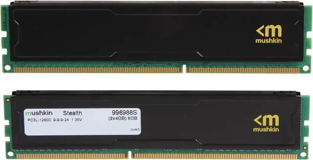 Alt view image 2 of 3 - Mushkin Enhanced Stealth 8GB (2 x 4GB) DDR3L 1600 (PC3L 12800) Desktop Memory Model 996988S
