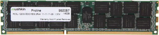 Main image of Mushkin Enhanced Proline 16GB ECC Registered Server Memory Model 992087