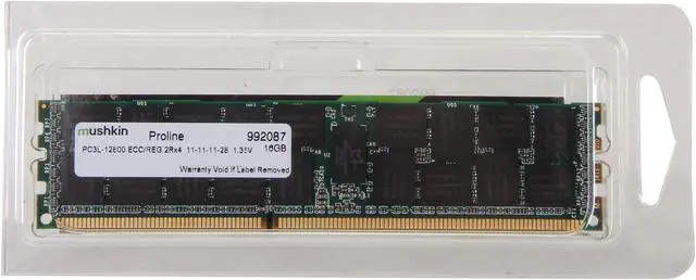 Alt view image 3 of 3 - Mushkin Enhanced Proline 16GB ECC Registered Server Memory Model 992087