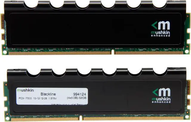 Alt view image 2 of 3 - Mushkin Enhanced Blackline 32GB (4 x 8GB) DDR3 2133 (PC3 17000) Desktop Memory Model 994124