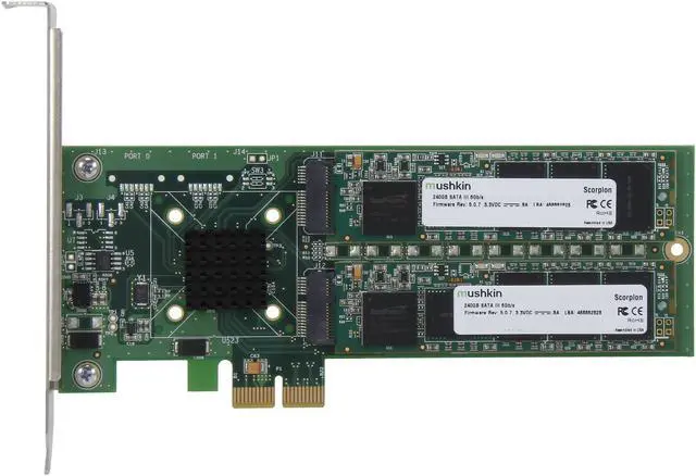 Alt view image 3 of 5 - Mushkin Enhanced 480GB PCIe 2.0 x2 MLC Internal Solid State Drive (SSD) MKNP22SC480GB
