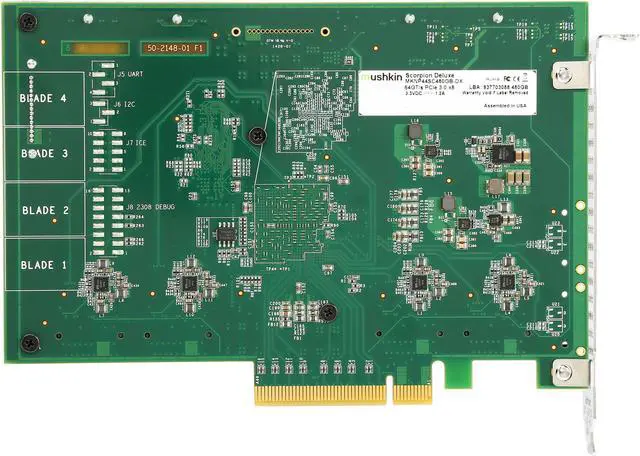 Alt view image 4 of 5 - Mushkin Enhanced 480GB PCI Express x8 Internal Solid State Drive (SSD) MKNP44SC480GB-DX