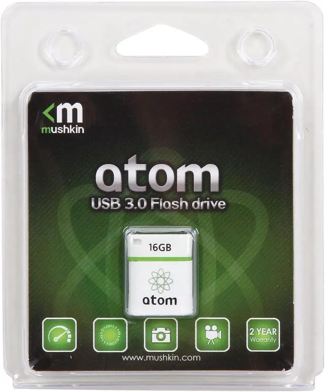 Alt view image 4 of 3 - Mushkin Enhanced atom 16GB USB 3.0 Flash Drive MKNUFDAM16GB