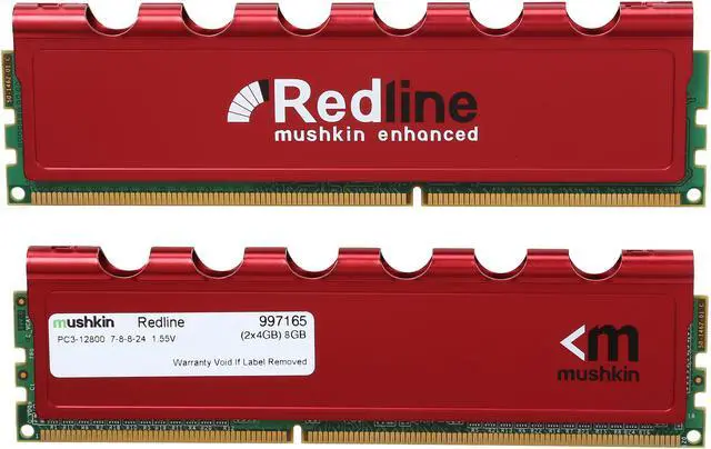Alt view image 2 of 3 - Mushkin Enhanced Redline 8GB (2 x 4GB) DDR3 1600 (PC3 12800) Desktop Memory Model 997165