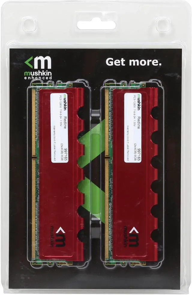 Alt view image 3 of 3 - Mushkin Enhanced Redline 8GB (2 x 4GB) DDR3 1600 (PC3 12800) Desktop Memory Model 997165