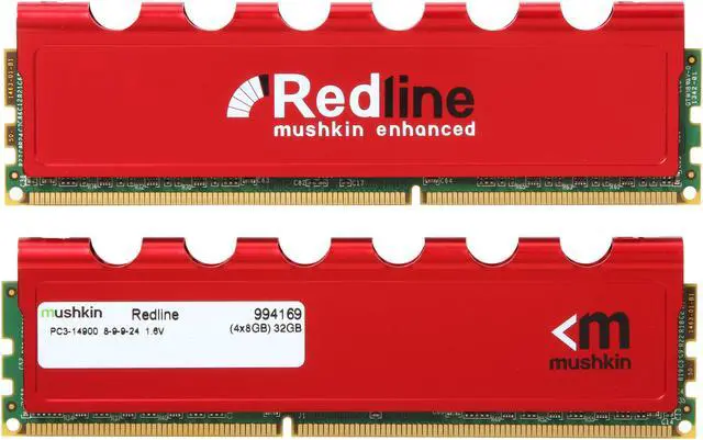 Alt view image 2 of 3 - Mushkin Enhanced Redline 32GB (4 x 8GB) DDR3 1866 (PC3 14900) Desktop Memory Model 994169