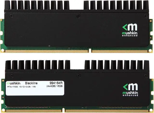 Alt view image 2 of 3 - Mushkin Enhanced Blackline 16GB (4 x 4GB) DDR3 2133 (PC3 17000) Desktop Memory Model 994164R