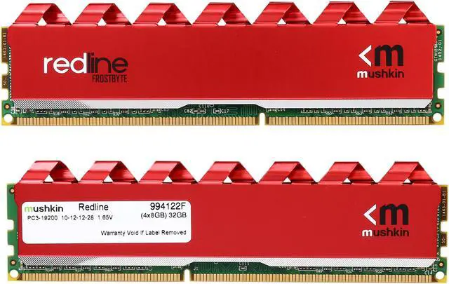 Alt view image 2 of 3 - Mushkin Enhanced Redline 32GB (4 x 8GB) DDR3 2400 (PC3 19200) Desktop Memory Model 994122F