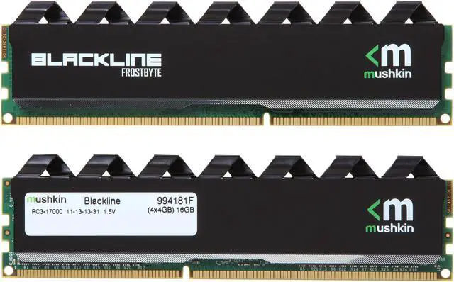 Alt view image 2 of 3 - Mushkin Enhanced Blackline 16GB (4 x 4GB) DDR3 2133 (PC3 17000) Desktop Memory Model 994181F