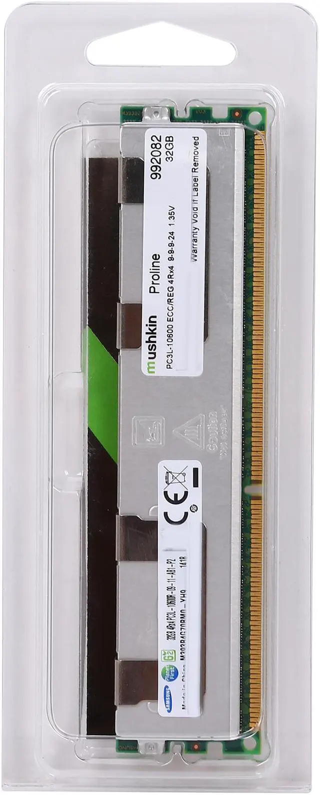 Alt view image 3 of 3 - Mushkin Enhanced 32GB ECC DDR3L 1333 (PC3L 10600) Memory (Server Memory) Model 992082