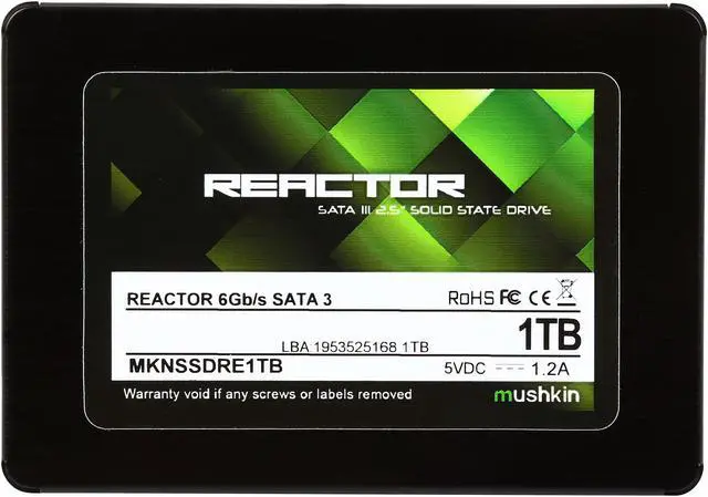 Alt view image 2 of 5 - Mushkin Enhanced Reactor 2.5" 1TB SATA III MLC Internal Solid State Drive (SSD) MKNSSDRE1TB