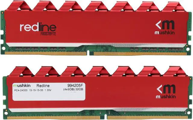 Alt view image 2 of 3 - Mushkin Enhanced Redline 32GB (4 x 8GB) DDR4 3000 (PC4 24000) Memory (Desktop Memory) Model 994205F