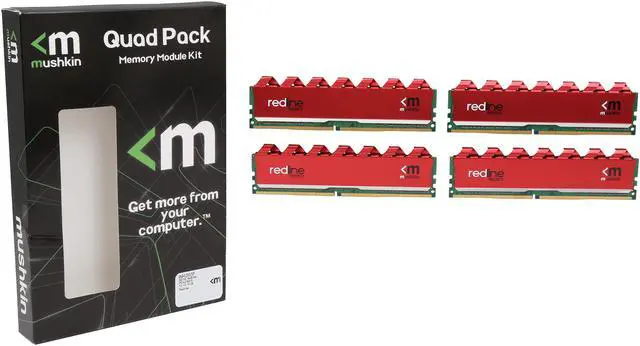 Alt view image 3 of 3 - Mushkin Enhanced Redline 32GB (4 x 8GB) DDR4 3000 (PC4 24000) Memory (Desktop Memory) Model 994205F