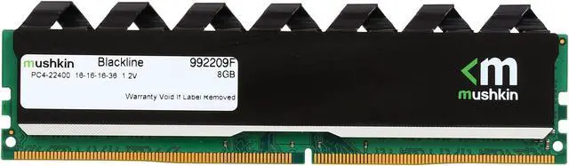 Alt view image 2 of 3 - Mushkin Enhanced Blackline 8GB DDR4 2800 (PC4 22400) Memory Model 992209F