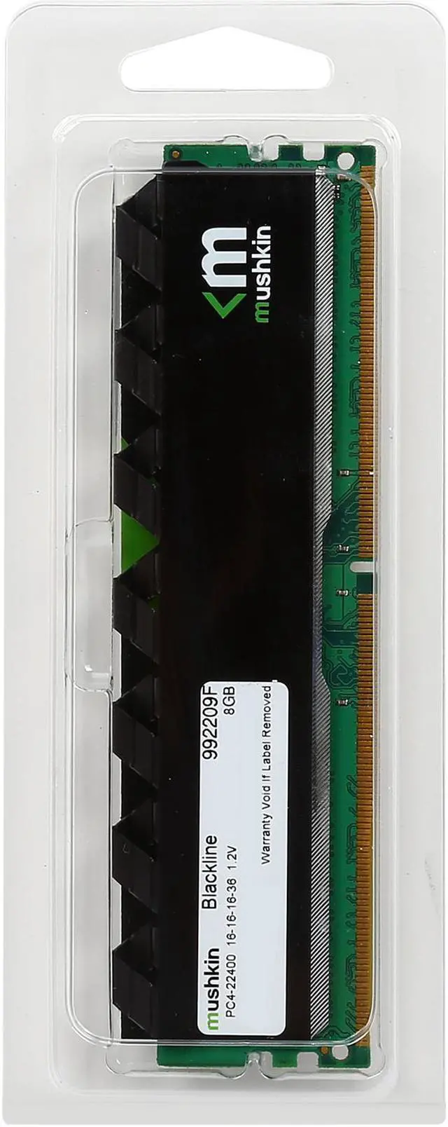 Alt view image 3 of 3 - Mushkin Enhanced Blackline 8GB DDR4 2800 (PC4 22400) Memory Model 992209F
