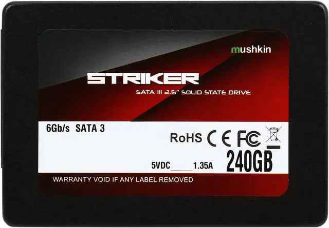 Alt view image 2 of 5 - Mushkin Enhanced Striker 2.5" 240GB SATA III MLC Internal Solid State Drive (SSD) MKNSSDST240GB