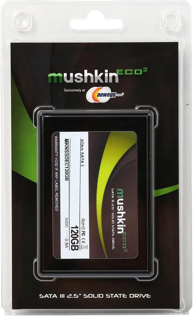 Alt view image 6 of 5 - Mushkin Enhanced ECO2 2.5" 120GB SATA III MLC Internal Solid State Drive (SSD) MKNSSDEC120GB