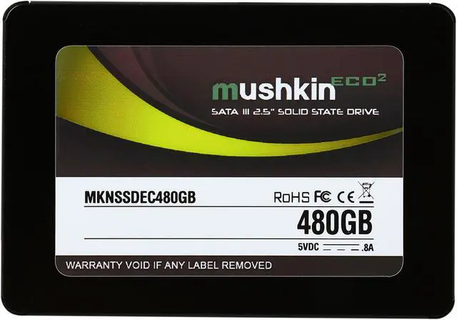 Alt view image 3 of 5 - Mushkin Enhanced ECO2 2.5" 480GB SATA III MLC Internal Solid State Drive (SSD) MKNSSDEC480GB
