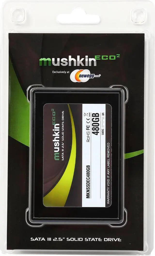 Alt view image 6 of 5 - Mushkin Enhanced ECO2 2.5" 480GB SATA III MLC Internal Solid State Drive (SSD) MKNSSDEC480GB