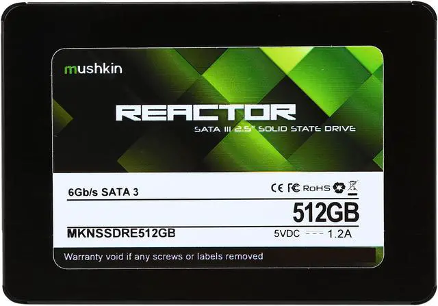 Alt view image 3 of 5 - Mushkin Enhanced Reactor 2.5" 512GB SATA III MLC Internal Solid State Drive (SSD) MKNSSDRE512GB