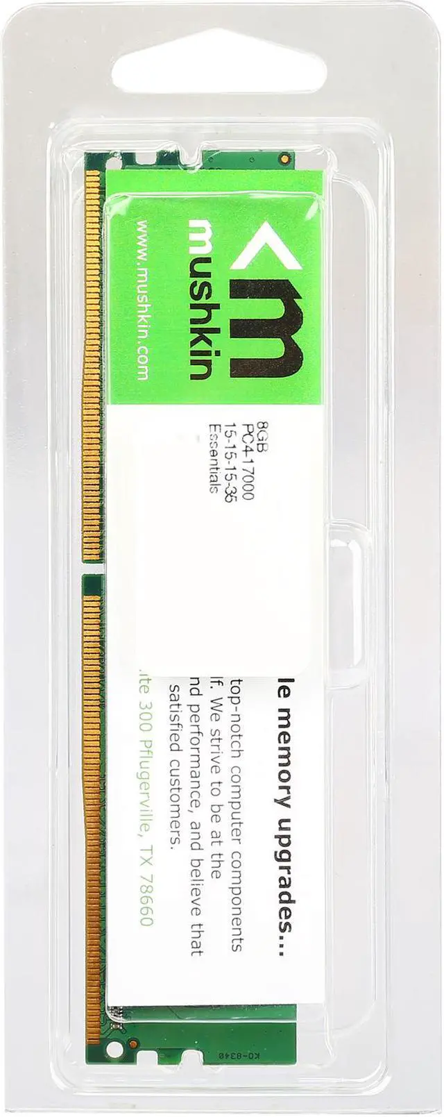Alt view image 2 of 2 - Mushkin Enhanced Essentials 8GB DDR4 2133 (PC4 17000) Desktop Memory Model 992183