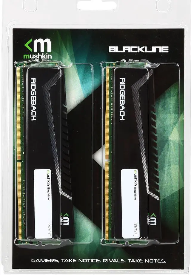 Alt view image 3 of 3 - Mushkin Enhanced Blackline 8GB (2 x 4GB) DDR4 2400 (PC4 19200) Desktop Memory Model 997191T
